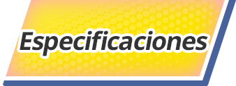 Especificaciones