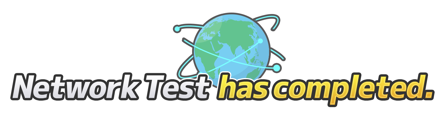 Network Test has completed.