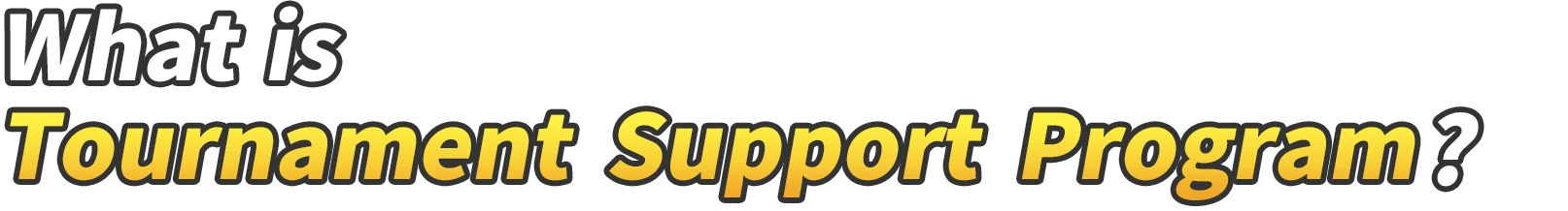 What is Tournament Support Program?