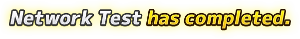 Network Test has completed.